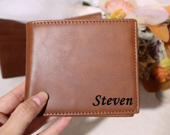 Personalized Wallet, Father's Day Gift, Boyfriend Gift, Anniversary Gift For Him, Valentines Day Gift, Men's Wallet, Christmas Gift for Him