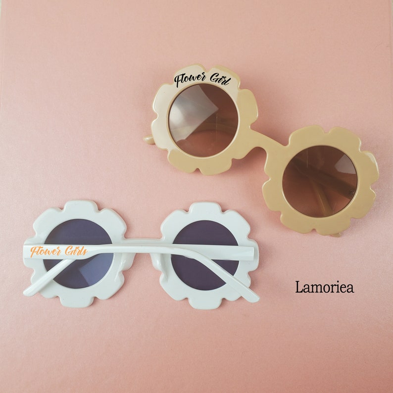 Blumenmädchen-Sonnenbrille, Hen Party-Sonnenbrille, Braut-Sonnenbrille, benutzerdefinierte Sonnenbrille, personalisierte Sonnenbrille, Blumenmädchen-Vorschlagsgeschenk Bild 4