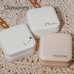 Portagioielli natalizi personalizzati, portagioielli personalizzato, portagioielli con anello, portagioielli da viaggio con nome, proposta di matrimonio per damigella d'onore