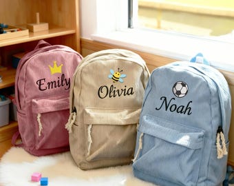 Embroidered Toddler Backpack, Kids Preschool Book Bag, Girls Backpack, School Backpack, Back to School Gifts, Backpack with Name, Kids Bag