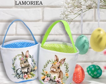 Sacola de Páscoa personalizada, Sacola de Páscoa com monograma, Sacola de cesta de Páscoa personalizável, Sacola de Páscoa infantil, Sacola de Páscoa para criança, Sacola de caça aos ovos
