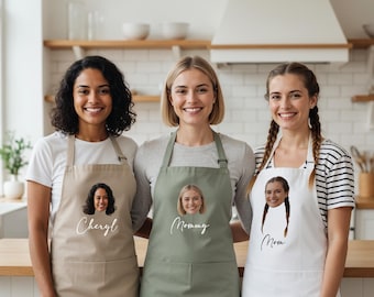 Personalized Womens Apron, Baking Apron with Name, Girls Apron, Birthday Gift Apron, Gift for Bakers, Family Gift, Mom Gifts, Gift for Wife