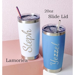 Gobelet personnalisé 20 onces, Mug de voyage personnalisé, Gobelet gravé au laser, Mug en acier inoxydable, Gobelet isotherme, Gobelet monogramme, personnalisé