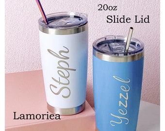 Bicchiere da 20 OZ personalizzato, tazza da viaggio personalizzata, bicchiere inciso al laser, tazza in acciaio inossidabile, bicchiere isolato, bicchiere con monogramma [LM100]