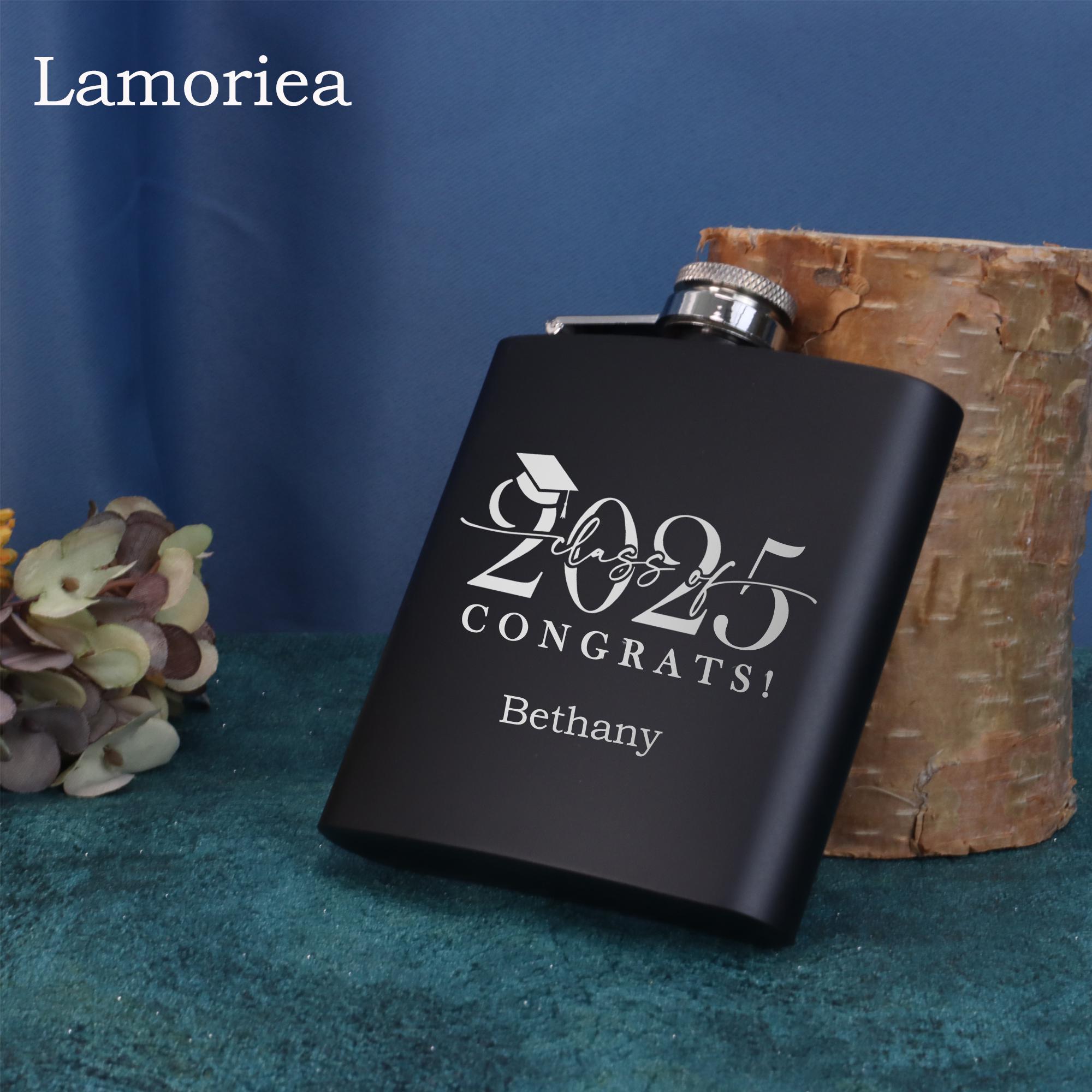Personalized Hip Flask, Engraved 6 Oz Stainless Flask, Class of 2025 ...