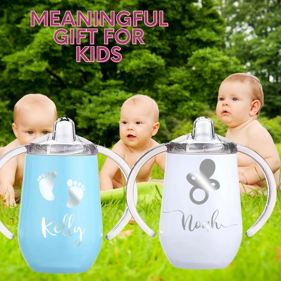 Personalized Sippy Cup, Stainless Steel Toddler Cup, Birthday Gift