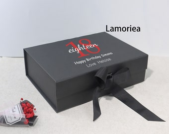 Benutzerdefinierte Geschenkbox für Geburtstag, Erinnerungsbox mit Deckel, personalisiertes Geschenk für sie, 18.21.30.40.50.60.Geburtstagsgeschenk