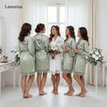 Personalised Robe with Lace, Bridesmaid Proposal Robe, Bride Squad Robe, Wedding Morning Robe, Matching Bridal Robes, Women Robes
