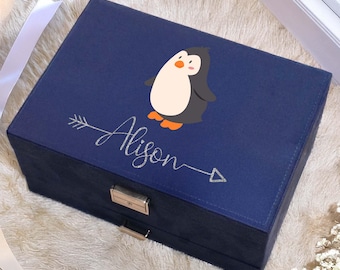 Benutzerdefinierte Kinder Schmuckschatulle, Kinder Geburtstagsgeschenk, Mädchen Schmuckschatulle, Schmuckschatulle mit Schublade, Kinder Schmuckschatulle, Tierliebhaber, Kindergeschenk