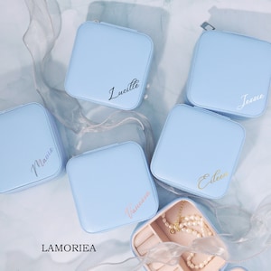 Hochzeit Gefälligkeiten, Brautjungfer Geschenke, personalisierte Schmuckschatulle, Mädchen Schmuckschatulle Ringschatulle, Reise Schmuckschatulle, Brautjungfer Vorschlag