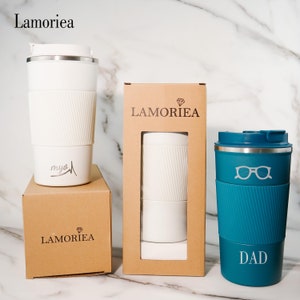 Father&#39;s day gift, Personalized Coffee cup Travel coffee mug Insulated cup Reusable travel mug Stainless steel mug Mother&#39;s Day gift