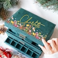 Custom Large Jewelry Box, Jewelry Storage Organizer for Women, Box with Drawer Women Velvet Jewelry Organizer, Christmas gifts, Gift for Her