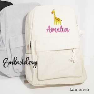 Cartable personnalisé animal pour enfants, sac à dos pour tout-petit, rentrée des classes, sac à dos animal brodé, sac à dos avec nom personnalisé, cadeaux pour enfants