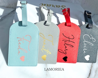 Personalised Luggage Tag, Leather Luggage Tag, Traveler's gift, Luxury Suitcase Tag, Luggage Tag Favor, BridesmaidTravel Gift Bag Tag