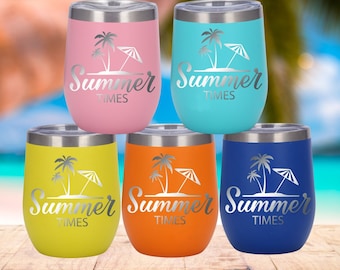 Sommerreise Becher, personalisierter Becher, Becher mit Deckel, Reisebecher, kundenspezifischer Weinbecher, Mädchenwochenende, Mädchenreise, Mädchen Kurzurlaub, Urlaub