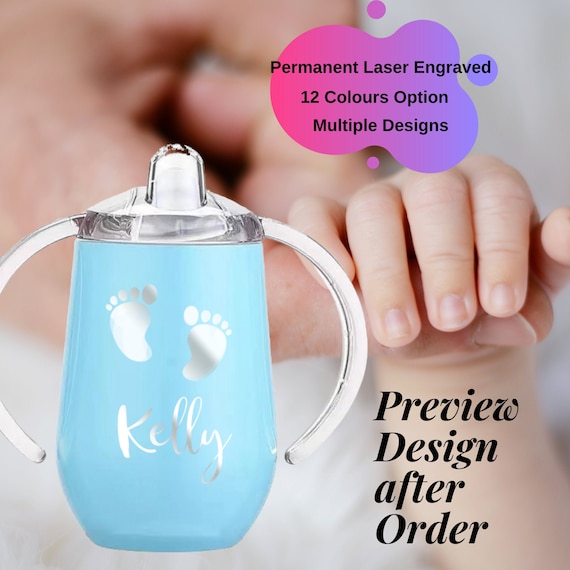 Personalized Sippy Cup Tumbler - toddler gift, baby shower gift