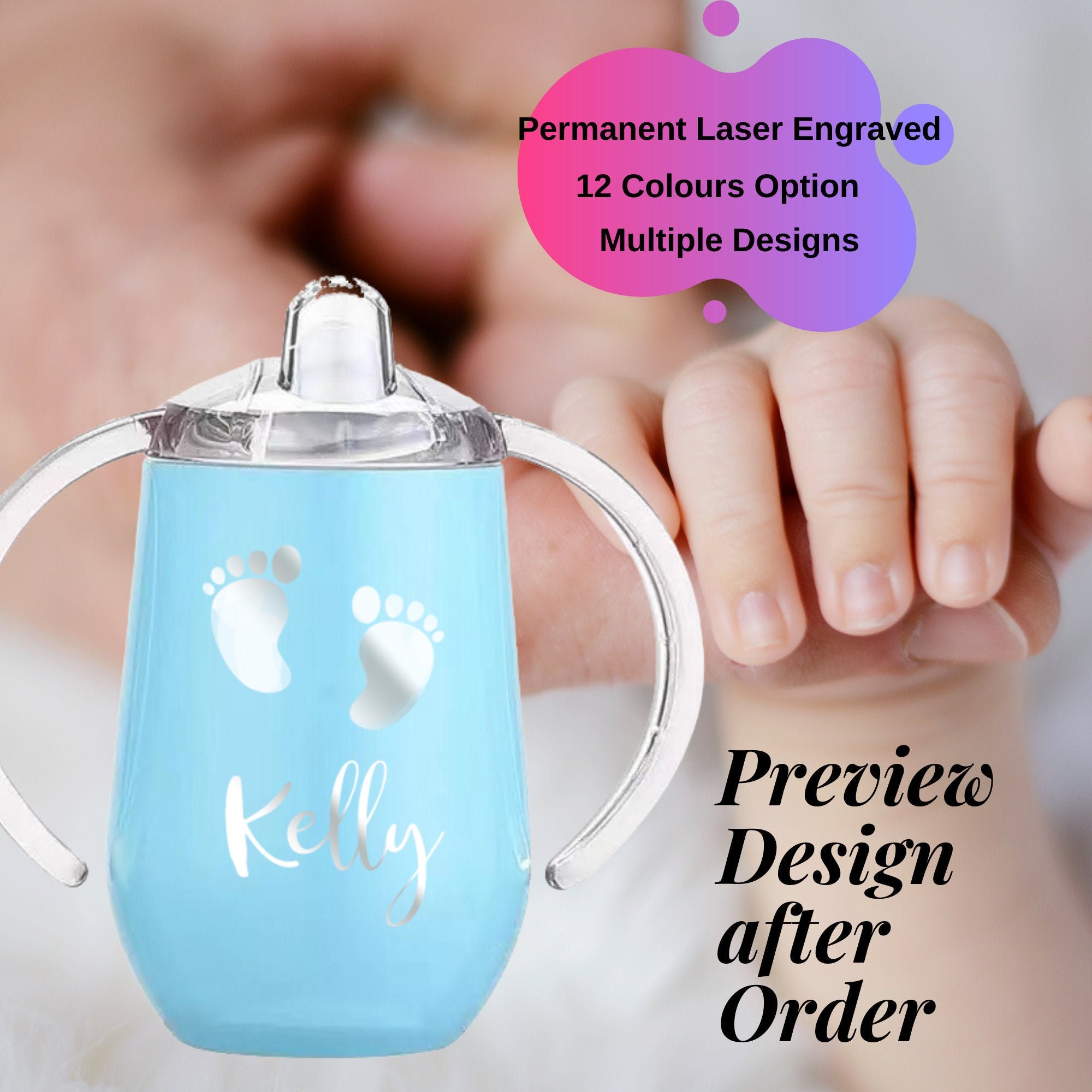 Personalised Sippy Cup Stainless Steel Kids Cup Baby Etsy