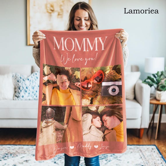 Custom Mom Blanket, New Mom Gift, Grandma Gifts, Mom Birthday Gifts, Christmas Blanket, Gift for Her, Best Mom Ever, Mother's Day Gifts