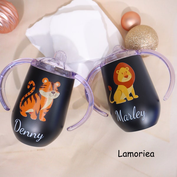 Personalised Sippy Cup,  Stainless Steel Kids Cup , Baby Training Cup, baby shower gift cup,Toddler Birthday Gift