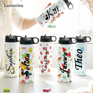 Personalized Kids Water Bottle, Girls Water Bottle, Toddler School Bottle, Boys Tumblers, Kid Gifts, Gifts for Kids, Back to School Gifts