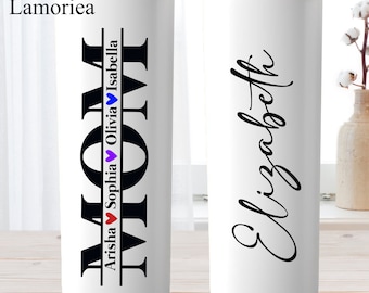 Personalisierte Muttertag Skinny Tumbler, Mom Tumbler, Mutter Geschenke, Geschenk für sie, Geschenk für Frau, Geschenk von der Tochter, Mom Life Tumbler