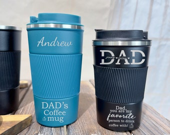 Father's day gift Coffee Mug, Personalized Coffee cup Travel coffee mug Insulated cup Reusable Stainless steel mug, Gift for Dad PAPA
