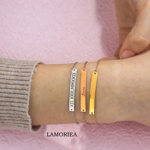 Personalized Bracelet, Bracelet for women, Monogram Coordinate Name Bracelet, Monogram bracelet for her,Personalized Word Metal Bracelet
