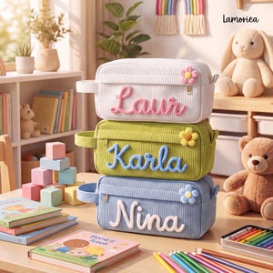 Personlig pennväska för barn, pennfodral för barn i skolan, pennfodral för småbarn, presenter till skolstarten, namnfodral, presenter till dagis