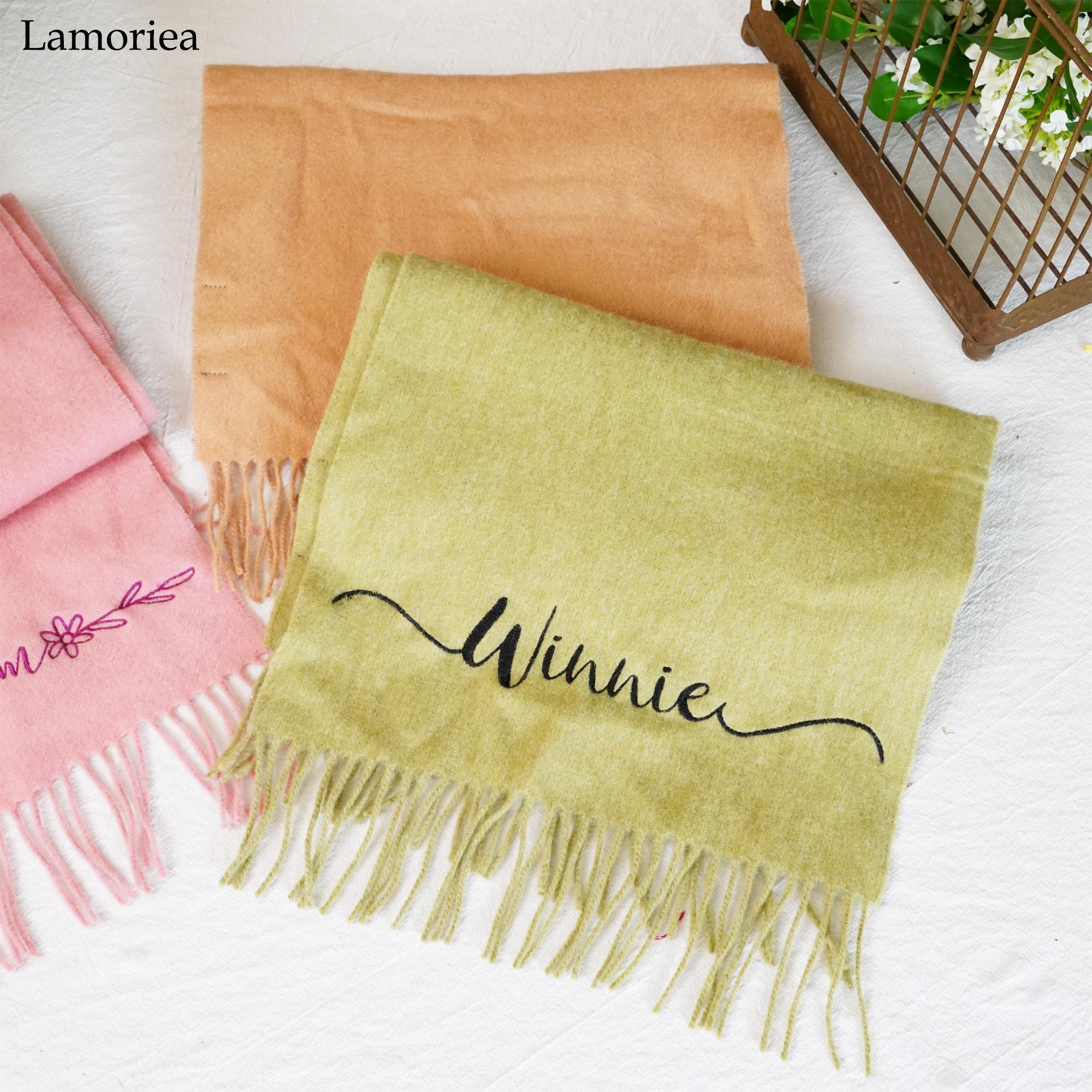 Personalized Embroidered Scarf, Custom Winter Scarf, Monogrammed Name Scarf, Women Scarf, Long Neck Scarf, Warm Scarf, Gift for Her,Mum Gift