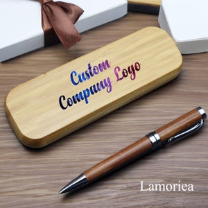 Personalised Custom Wood Pen with Gift Box, Christmas Gift, Corporate Gift, Gift, Custom ballpoint pen, Appreciation Awards Gift