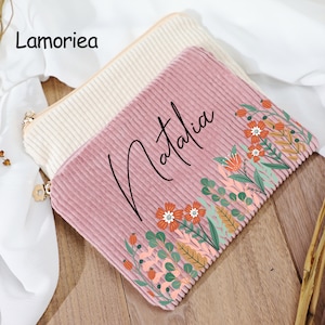 Bridesmaid Velvet Make Up Bag Personalized Makeup Bag Bridesmaid Gift Ideas Custom Make Up Bag