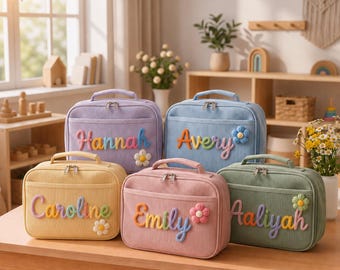 Personalized Kids Lunch Bag, Insulated Lunch Bag with Name, School Lunch Bag for Kids, Back to School Bag, First day of School, Snack Bag