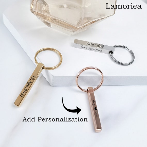 Personalized Bar Keychainengraved Key 