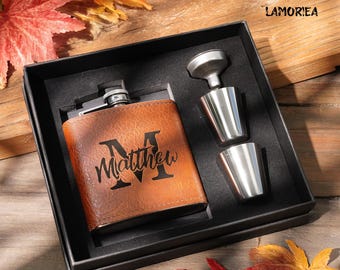 Personalized Hip Flask for Groomsmen, Stainless Steel Hip Flask, Engraved Flask, Flask for men, Wedding Favor, Gift for Dad, Gift for Him