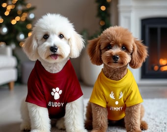 Personalized Dog Shirt, Puppy Shirt, Small Dog Shirt, Large Dog Shirt, Pet Lover Gift, Custom Dog t-shirt, Dog Holiday Shirt, Pet Shirt
