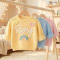 2026 Personalized Knit Sweater, Custom Embroidered Baby Sweater, Toddler Sweatshirt, Baby Name Jumper product logo