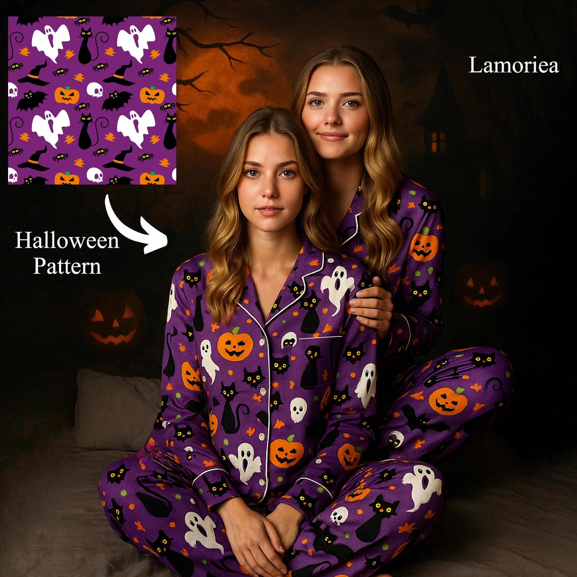 Custom Halloween Pajamas, Family Pajamas Set, Halloween Gift, Halloween Costume, Pajama Set, Matching Holiday Pajamas, Pyjamas Set, Pjs Set