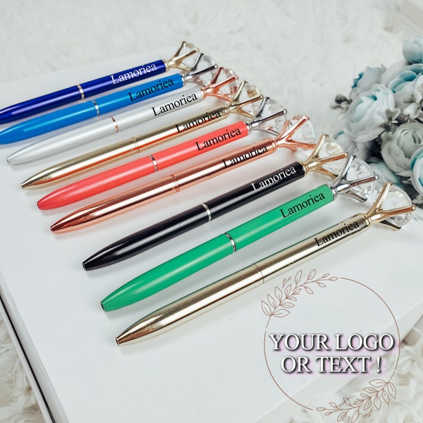 Custom Corporate Pen, Personalised Diamond Pen,  Your Logo, Business Pen, Branding Promo, Stationery, Giveaway, Planner Pen, Office Pens