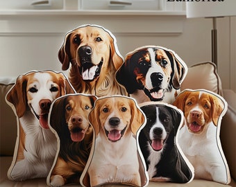 Personalized Pet Photo Pillow, 3D Photo Pillow, Pet lover gift, Dog Pillow, Pet Portrait Pillow, Photo pillow for pet, Pet Memorial Gift