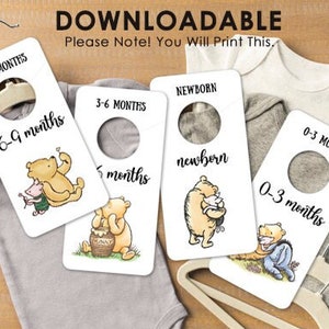 DOWNLOAD in seconds! 16 Baby Closet Wardrobe Divider Organizer / Classic Winnie The Pooh