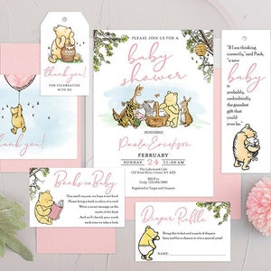 Invito a tema Winnie the Pooh / Personalizzato per te! / Inviato via email in 24 ore / Classico biglietto d'invito Winnie the Pooh / Confezione bundle