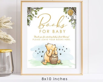 8"x10" Classic Winnie The Pooh Party Poster Decoration / Books for Baby Sign / Instant Download