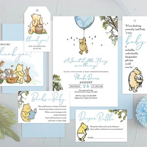 Invito a tema Winnie the Pooh / Personalizzato per te! / Inviato via email in 24 ore / Classico biglietto d'invito Winnie the Pooh / Confezione bundle