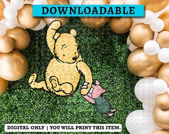 DOWNLOAD in seconds! Classic Winnie The Pooh and Piglet / Printable Digital File Only