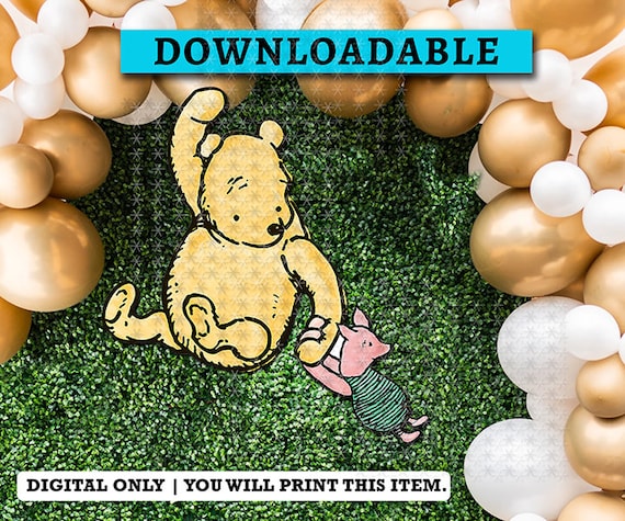 DOWNLOAD in seconds! Classic Winnie The Pooh and Piglet / Printable Digital File Only Il_570xn