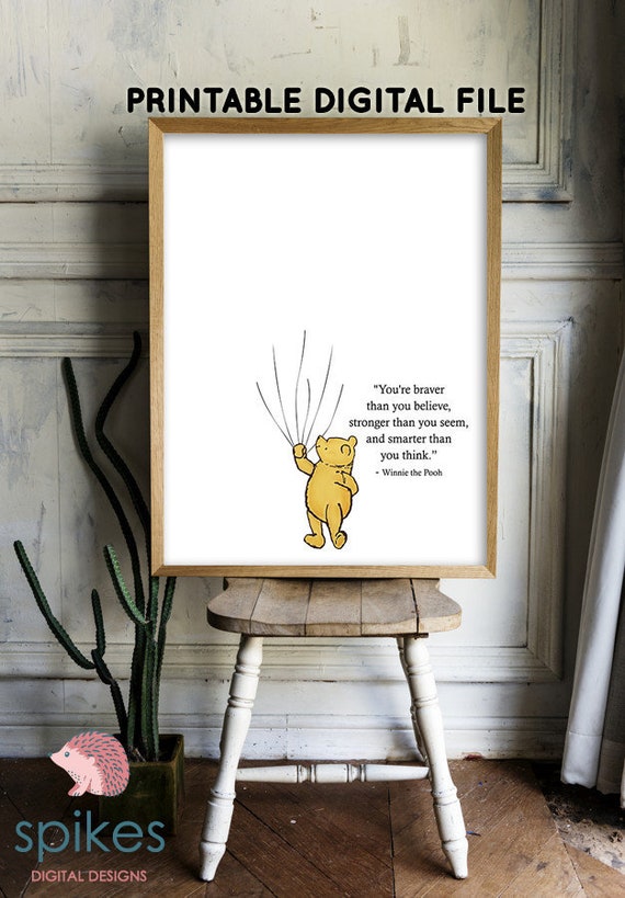 Classic Winnie The Pooh Guestbook for Thumb Prints / Printable Digital Instant Download/ Two Sizes 16x20 and 11x14/Sign Poster Il_570xn