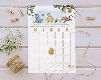 Classic Winnie the Pooh Baby Shower Bingo Game 25 Cards - Custom Party  Creations