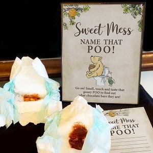 DIGITAL DOWNLOAD Sweet Mess/ Name That Poo Game / Classic Winnie The Pooh Baby Shower
