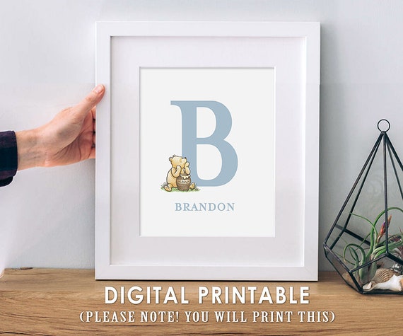 Digital Printable - Winnie The Pooh Room Decor, Nursery Room Wallart, Baby Gift Il_570xn