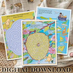 DIGITAL DOWNLOAD / Classic Winnie the Pooh Activity for Kids